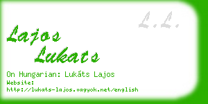 lajos lukats business card
